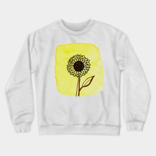 watercolor sunflower Crewneck Sweatshirt